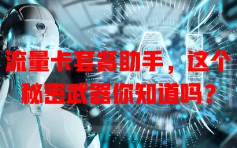 流量卡套餐助手，这个秘密武器你知道吗？