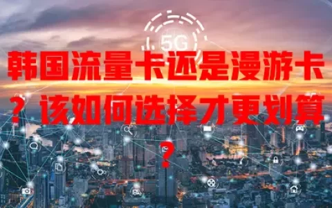 韩国流量卡还是漫游卡？该如何选择才更划算？