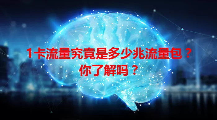 1卡流量究竟是多少兆流量包？你了解吗？