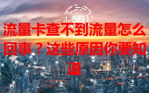 流量卡查不到流量怎么回事？这些原因你要知道