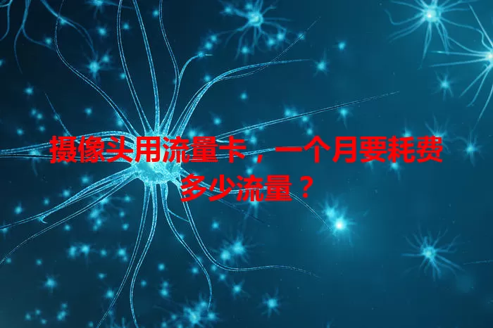 摄像头用流量卡,一个月要耗费多少流量?