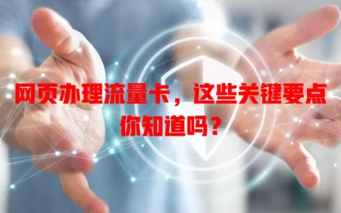 网页办理流量卡，这些关键要点你知道吗？