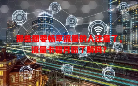 那些想要畅享流量的人注意了，流量卡碧月你了解吗？