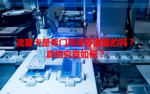 流量卡是专门用来存流量的吗？真相究竟如何？