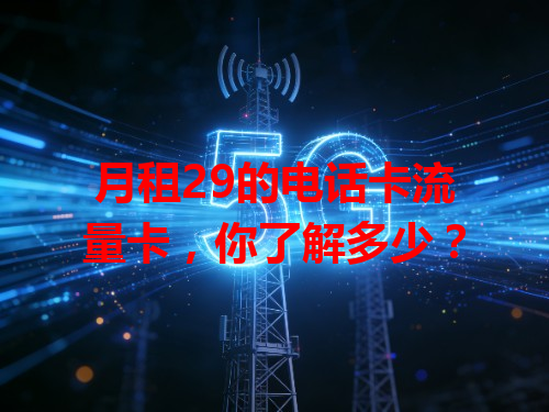 月租29的电话卡流量卡，你了解多少？