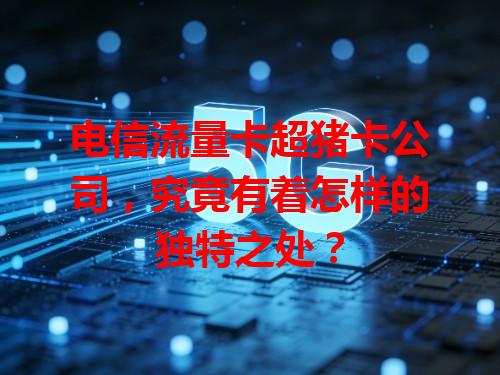 电信流量卡超猪卡公司，究竟有着怎样的独特之处？