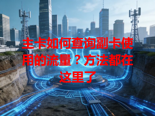 主卡如何查询副卡使用的流量？方法都在这里了