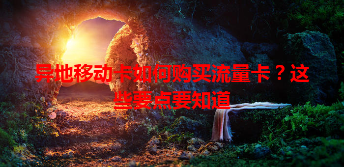 异地移动卡如何购买流量卡？这些要点要知道