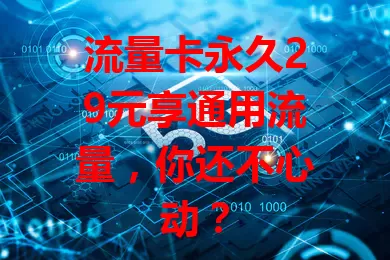 流量卡永久29元享通用流量,你还不心动?