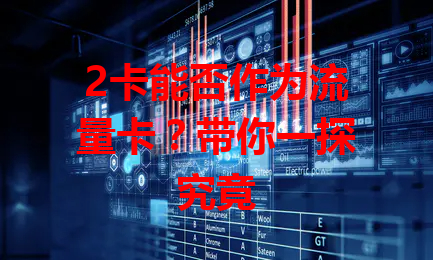 2卡能否作为流量卡？带你一探究竟