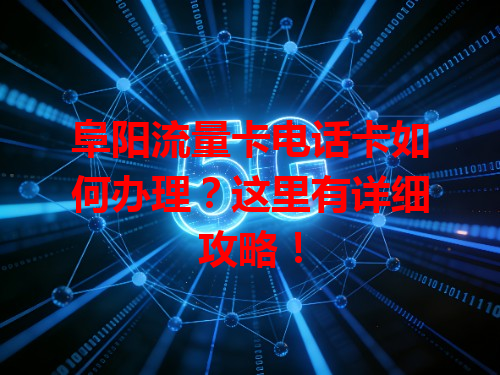 阜阳流量卡电话卡如何办理？这里有详细攻略！