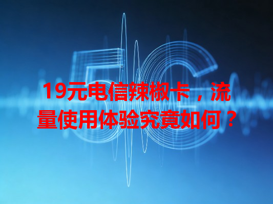 19元电信辣椒卡，流量使用体验究竟如何？