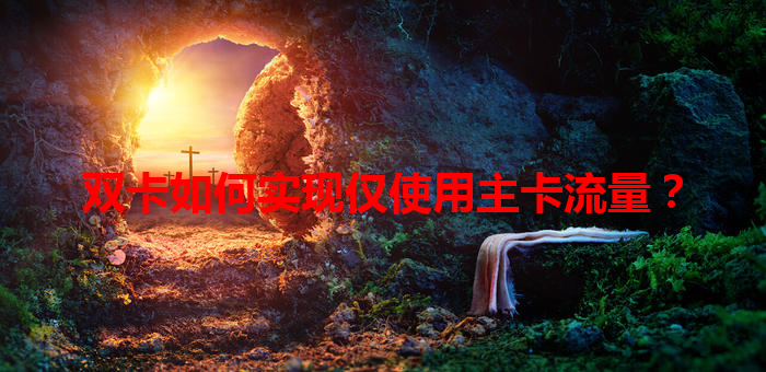 双卡如何实现仅使用主卡流量？