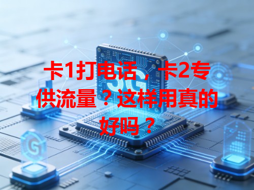 卡1打电话，卡2专供流量？这样用真的好吗？
