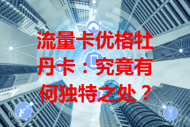流量卡优格牡丹卡：究竟有何独特之处？
