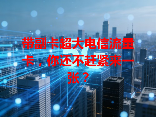 带副卡超大电信流量卡，你还不赶紧来一张？