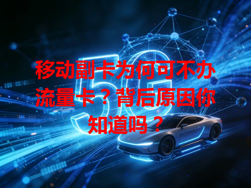移动副卡为何可不办流量卡？背后原因你知道吗？