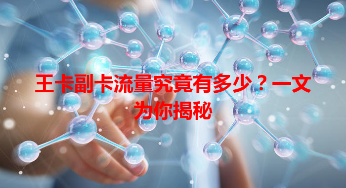 王卡副卡流量究竟有多少？一文为你揭秘