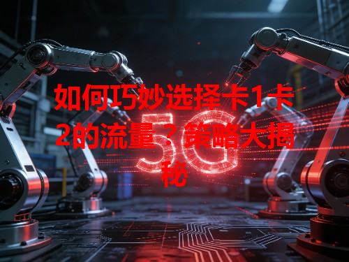 如何巧妙选择卡1卡2的流量？策略大揭秘