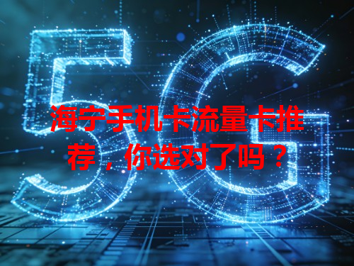 海宁手机卡流量卡推荐，你选对了吗？