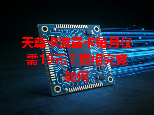 天尊卡流量卡每月仅需19元？真相究竟如何