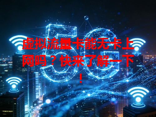 虚拟流量卡能无卡上网吗？快来了解一下！