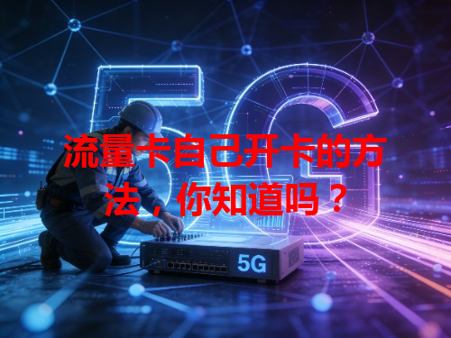 流量卡自己开卡的方法，你知道吗？