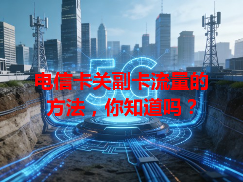 电信卡关副卡流量的方法，你知道吗？
