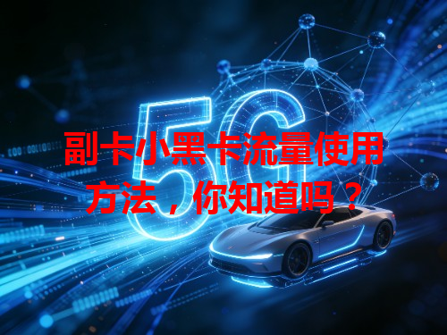 副卡小黑卡流量使用方法，你知道吗？