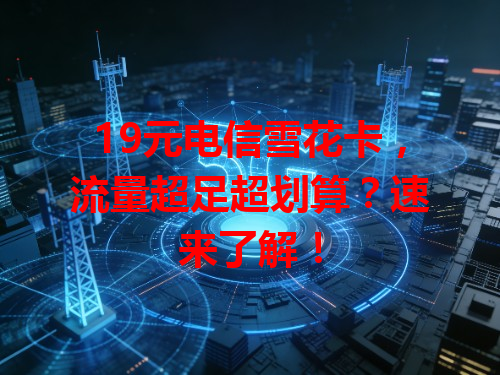 19元电信雪花卡，流量超足超划算？速来了解！