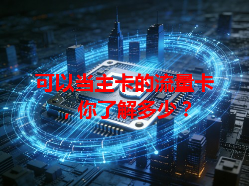 可以当主卡的流量卡，你了解多少？