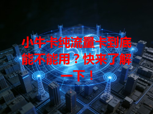 小牛卡纯流量卡到底能不能用？快来了解一下！