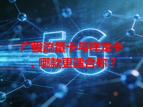 广骏流量卡与祥龙卡，哪款更适合你？