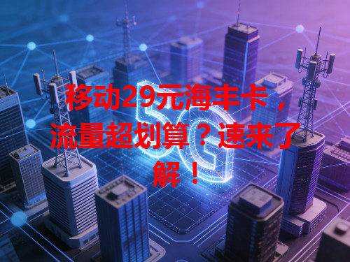 移动29元海丰卡，流量超划算？速来了解！