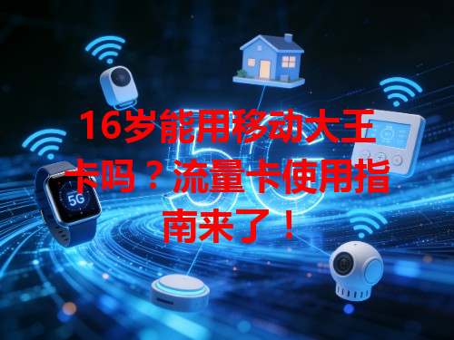 16岁能用移动大王卡吗？流量卡使用指南来了！
