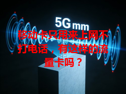 移动卡只用来上网不打电话，有这样的流量卡吗？
