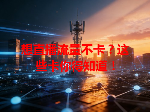 想直播流量不卡？这些卡你得知道！