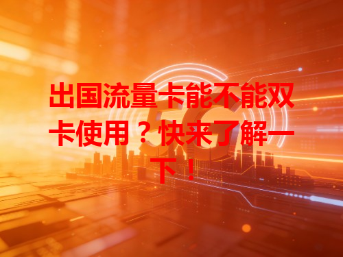 出国流量卡能不能双卡使用？快来了解一下！