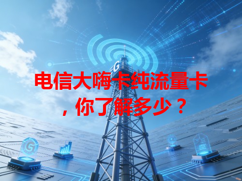 电信大嗨卡纯流量卡，你了解多少？