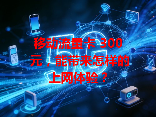 移动流量卡 300 元，能带来怎样的上网体验？