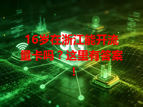 16岁在浙江能开流量卡吗？这里有答案！