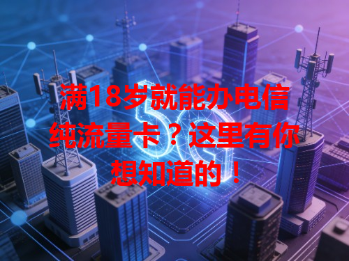 满18岁就能办电信纯流量卡？这里有你想知道的！