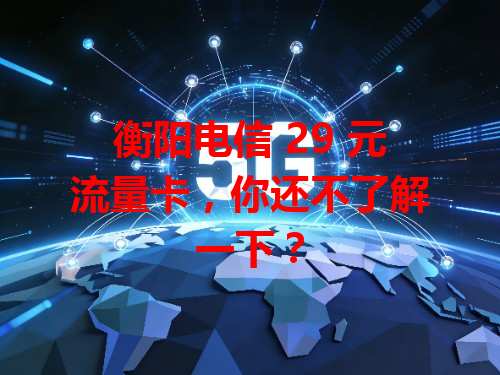 衡阳电信 29 元流量卡，你还不了解一下？