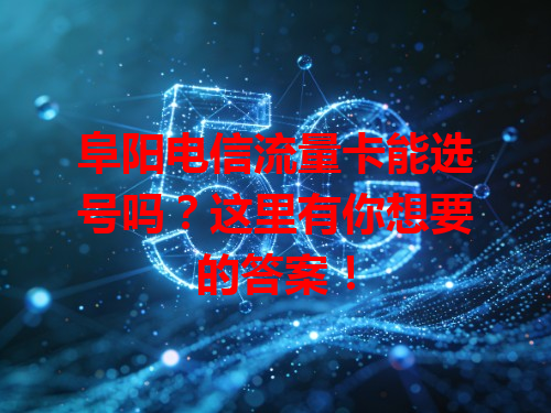阜阳电信流量卡能选号吗？这里有你想要的答案！