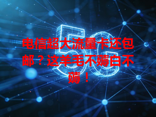 电信超大流量卡还包邮？这羊毛不薅白不薅！