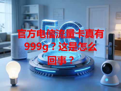 官方电信流量卡真有999g？这是怎么回事？