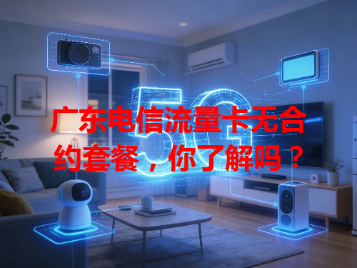 广东电信流量卡无合约套餐，你了解吗？
