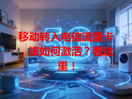 移动转入电信流量卡，该如何激活？看这里！