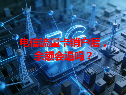 电信流量卡销户后，余额会退吗？