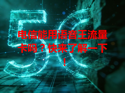电信能用语音王流量卡吗？快来了解一下！